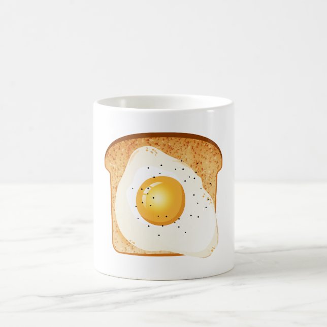 Fried egg on toast coffee mug (Center)