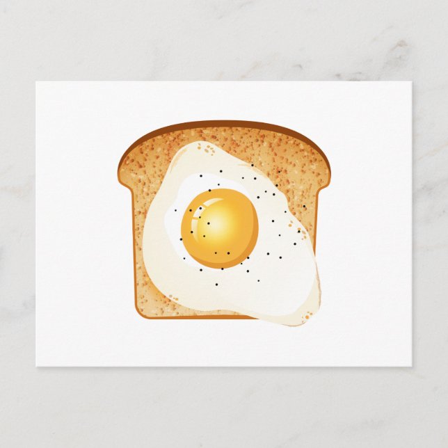 Fried egg on toast postcard (Front)