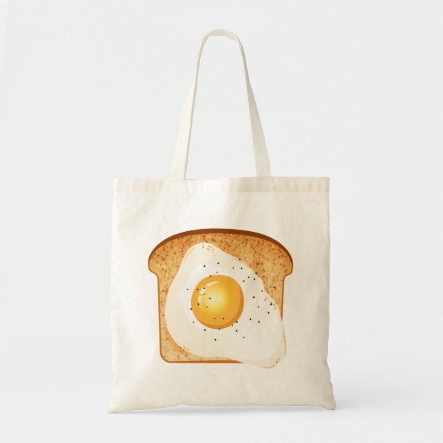 Fried egg on toast tote bag (Front)