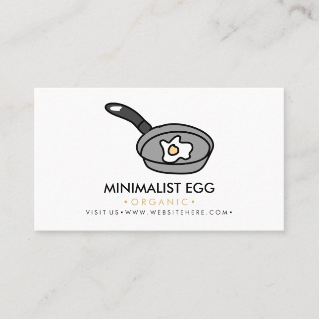 Fried egg pan business card (Front)