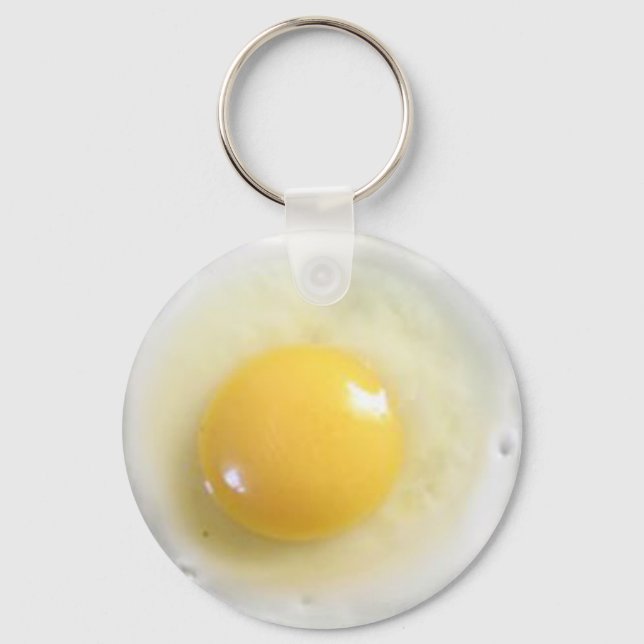 fried egg photo key ring (Front)