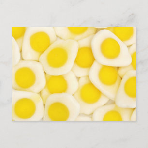 fried egg sweets background postcard
