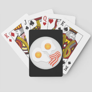 Fried Eggs And Bacon Playing Cards