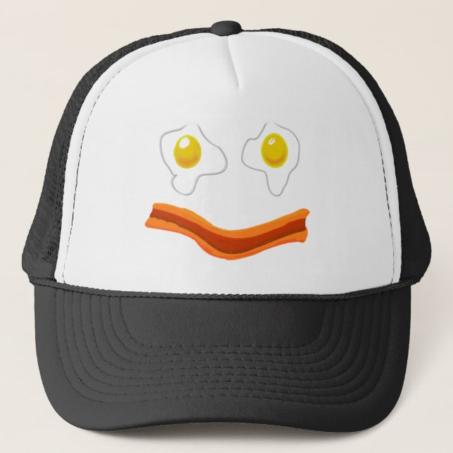 Fried Eggs and Bacon Set Trucker Hat (Front)