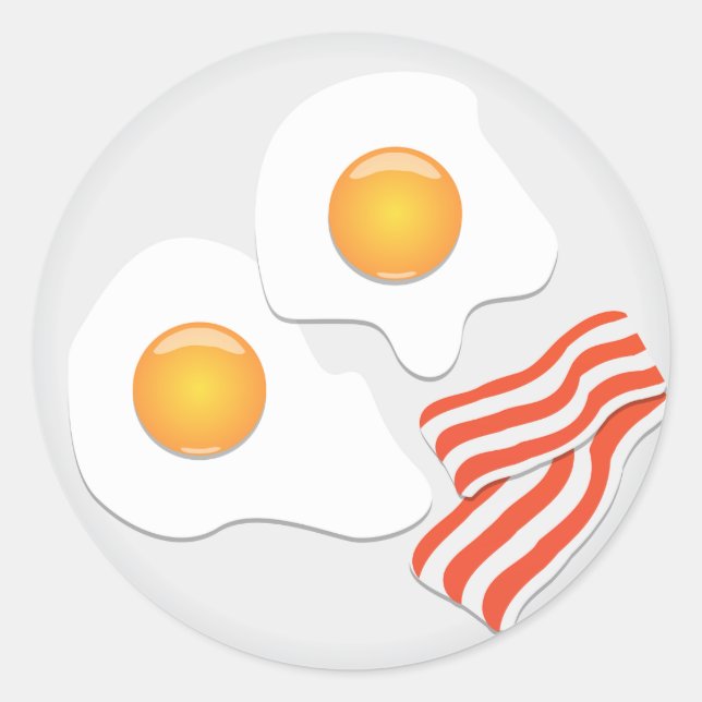 Fried Eggs And Bacon Stickers (Front)