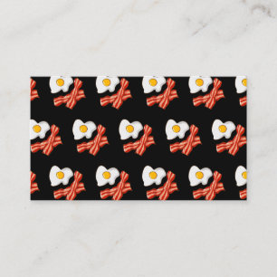 Fried Eggs Bacon Breakfast Lovers Foodie Junk Food Business Card