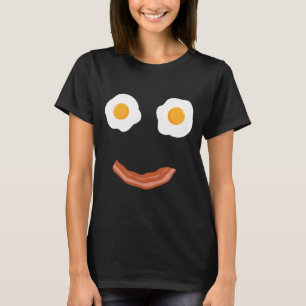 Fried Eggs Bacon Happy Face Breakfast Food Kids T-Shirt