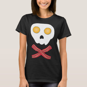 Fried Eggs Bacon Skull Breakfast Brunch Food Kids T-Shirt