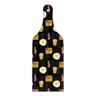 Fried Eggs, Bacon, Waffles and Orange Juice Cutting Board