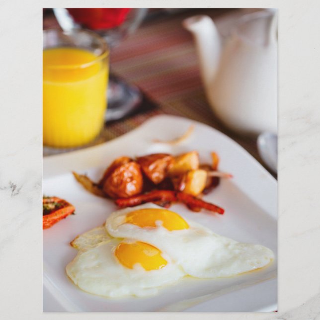 Fried eggs breakfast flyer (Front)