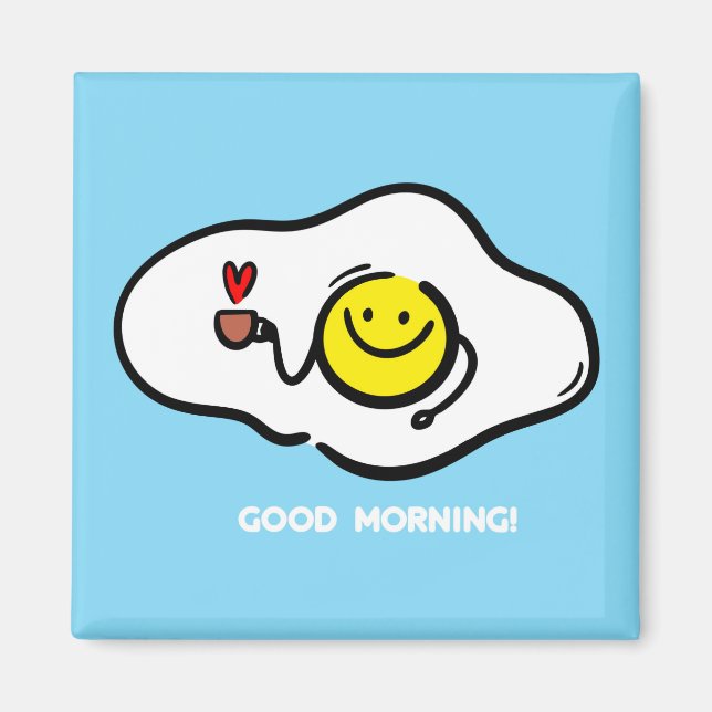 Fried eggs good morning magnet (Front)