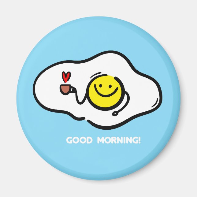 Fried eggs good morning magnet (Front)