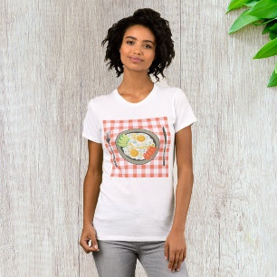 Fried Eggs On A Plate Womens T-Shirt