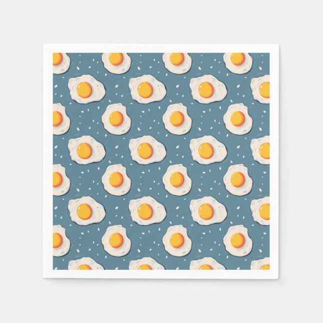Fried Eggs on Blue Napkin (Front)