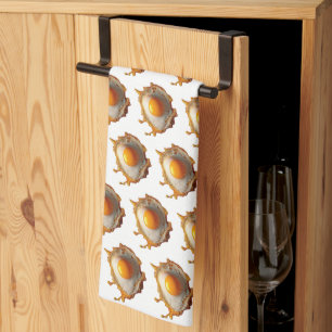 Fried Eggs Sunny side Up Tea Towel