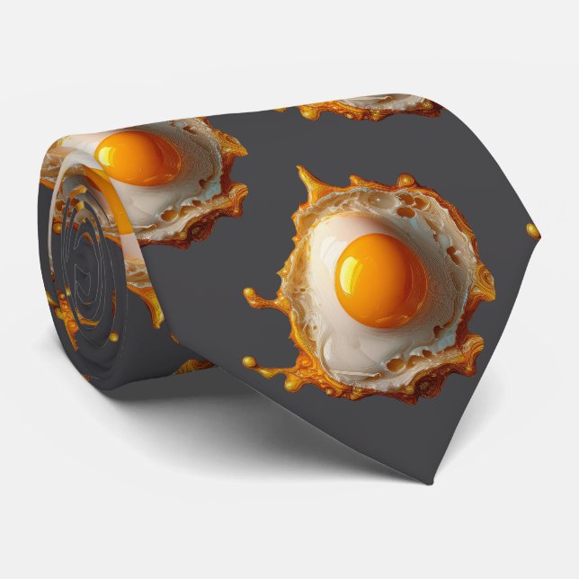 Fried Eggs Sunny side Up Tie (Rolled)