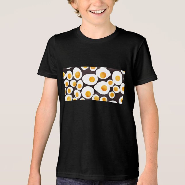 Fried eggs Tri-Blend shirt (Front)