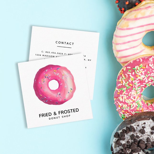 Fried & Frosted Doughnut Shop Business Card (Creator Uploaded)