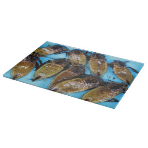 Fried Giant Water Bug (Maeng Daa) ... Asian Food Cutting Board