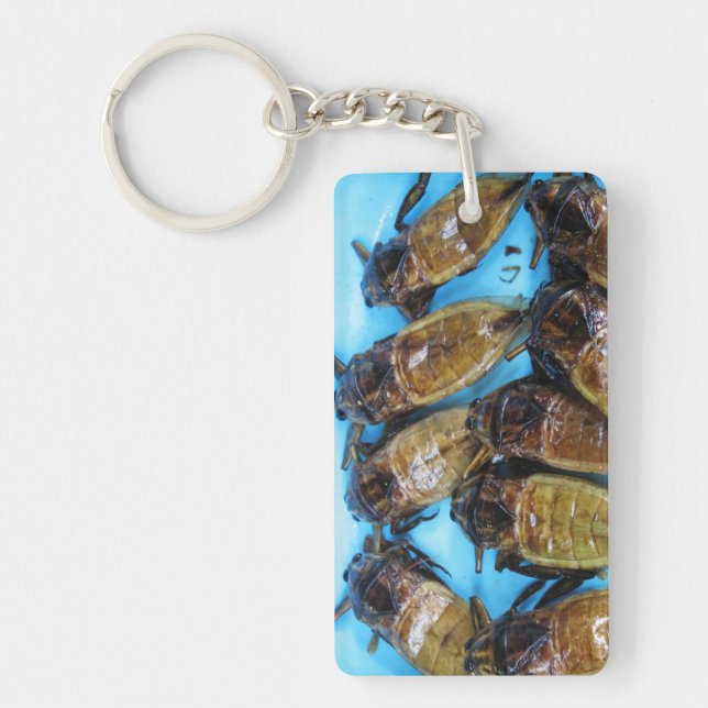 Fried Giant Water Bug (Maeng Daa) ... Asian Food Key Ring (Front)