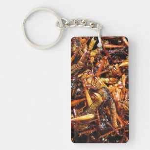 Fried Grasshopper (Takkataen Thot) Asian Food Key Ring