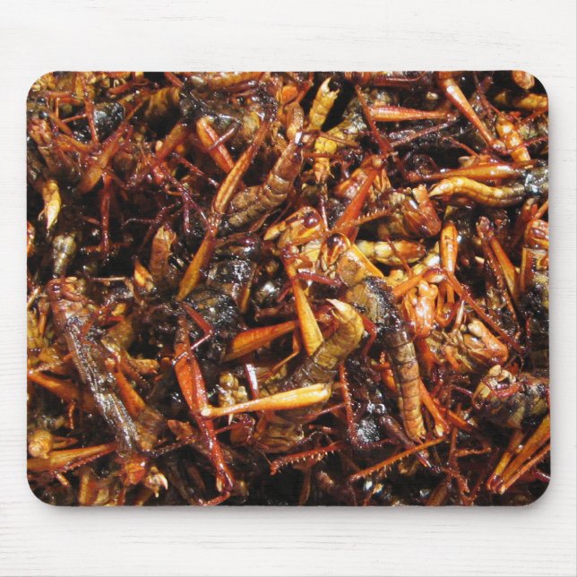 Fried Grasshopper (Takkataen Thot) Asian Food Mouse Mat (Front)
