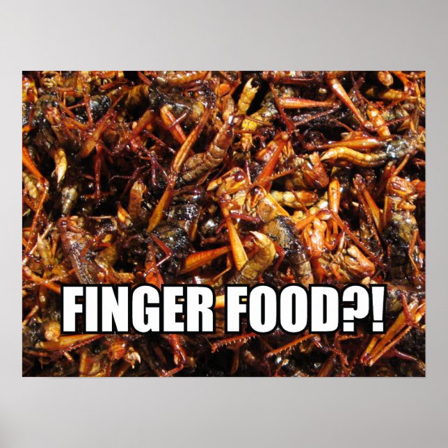 Fried Grasshopper (Takkataen Thot) Asian Food Poster (Front)