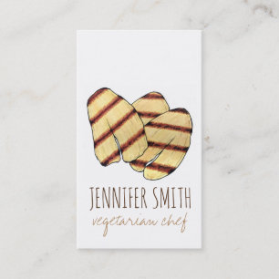 Fried Halloumi Grilling Cheese Vegetarian Chef Business Card