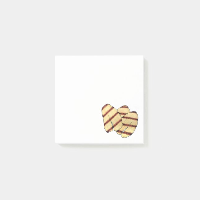 Fried Halloumi Grilling Cheese Vegetarian Chef Post-it Notes (Front)