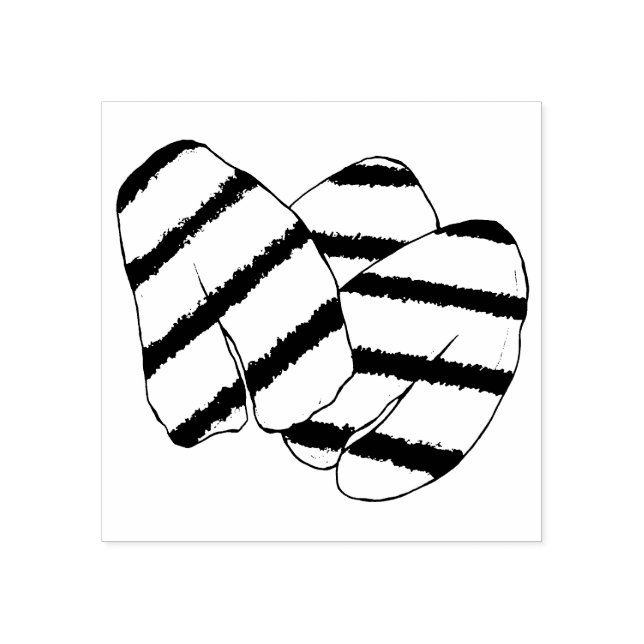 Fried Halloumi Grilling Cheese Vegetarian Chef Rubber Stamp (Imprint)