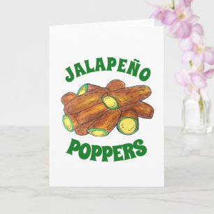 Fried Jalapeño Poppers Green Hot Jalapeno Pepper Card