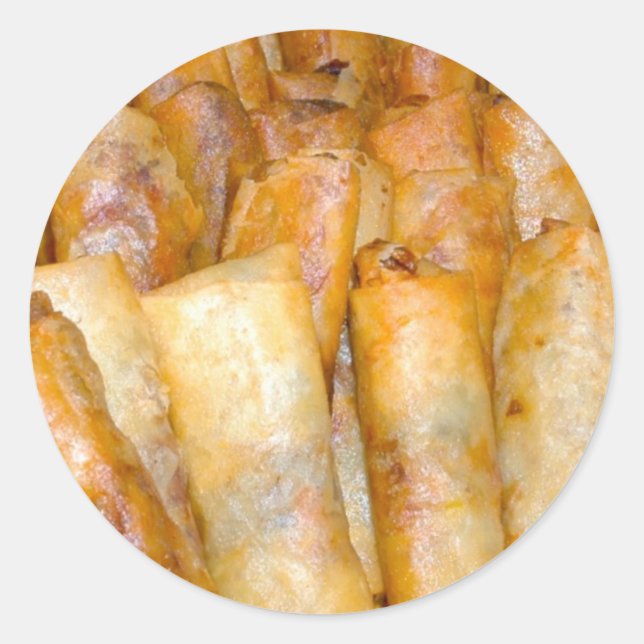 fried Lumpia Classic Round Sticker (Front)