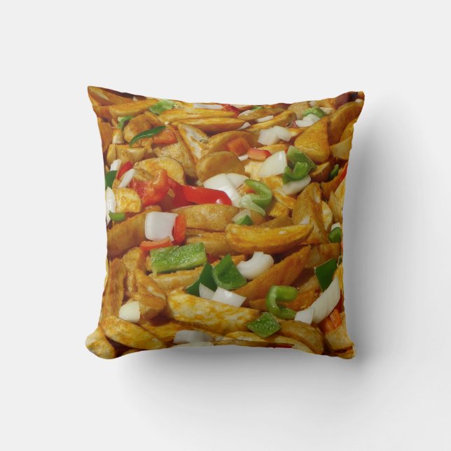 Fried Potatoes Pillow! Cushion (Front)