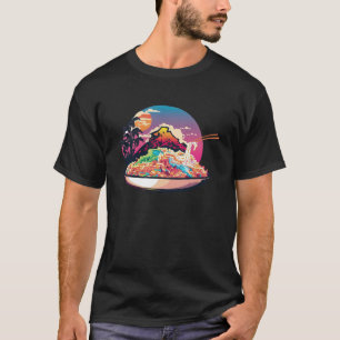 Fried Rice Synthwave 80s Retrowave Aesthetic T-Shirt