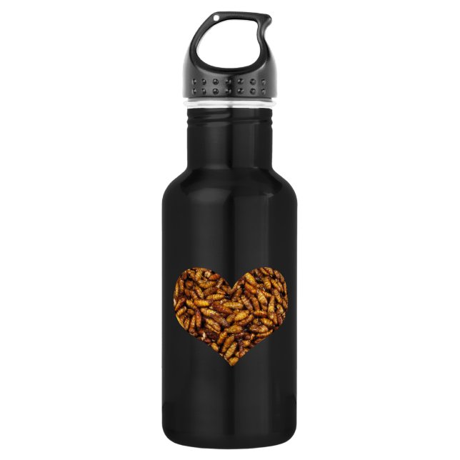 Fried Silk Worms Heart 532 Ml Water Bottle (Front)