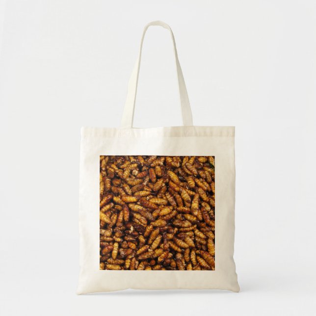 Fried Silk Worms ... Thai Street Food Tote Bag (Front)