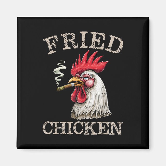 Fried Smoking Chicken Graphic Weed Men Women  Magnet (Front)