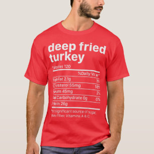 Fried Turkey Thanksgiving nutrition ingredients Nu T-Shirt