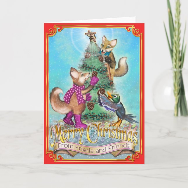 Frieda Tails Christmas Card - Frieda & Jack (Front)