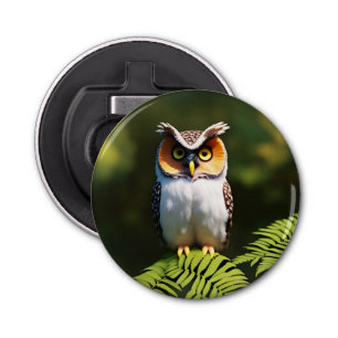 "Frieda the Screech Owl: A Nocturnal Beauty" Bottle Opener