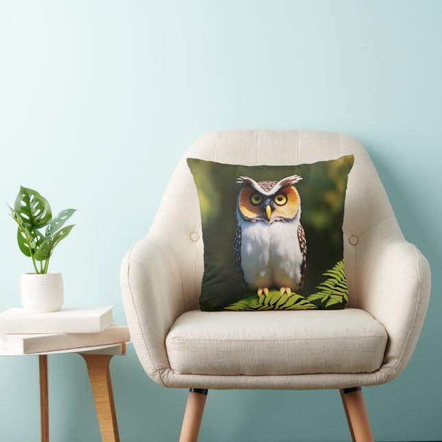 "Frieda the Screech Owl: A Nocturnal Beauty" Cushion (Chair)