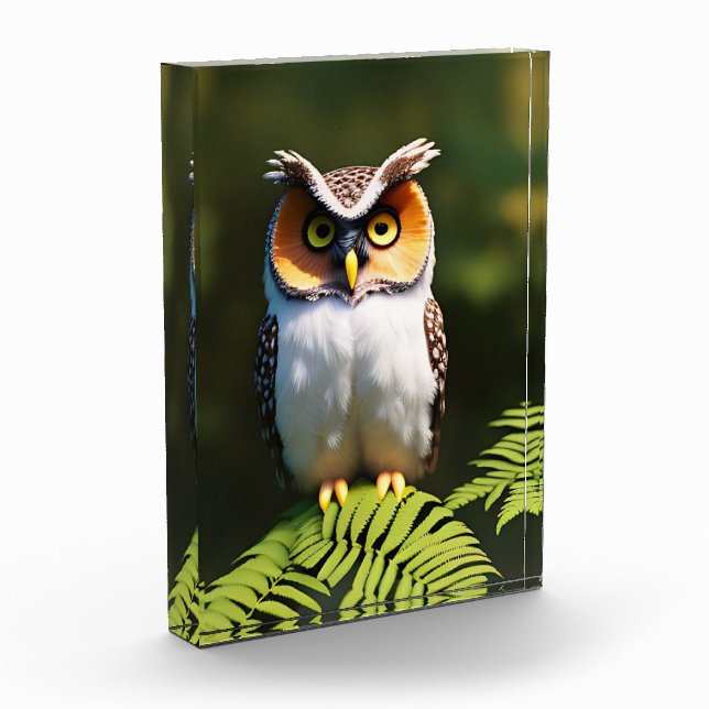 "Frieda the Screech Owl: A Nocturnal Beauty" Photo Block (Left)