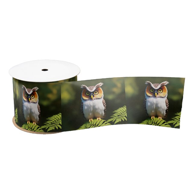 "Frieda the Screech Owl: A Nocturnal Beauty" Satin Ribbon (Spool)