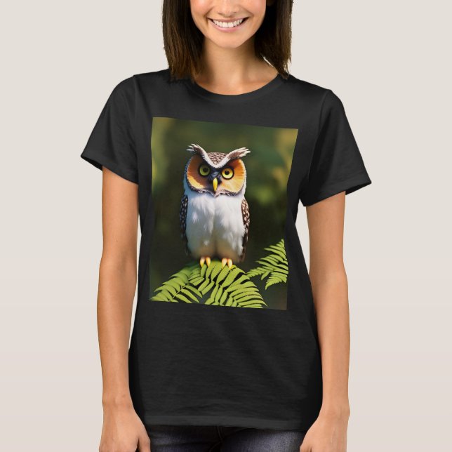 "Frieda the Screech Owl: A Nocturnal Beauty" T-Shirt (Front)