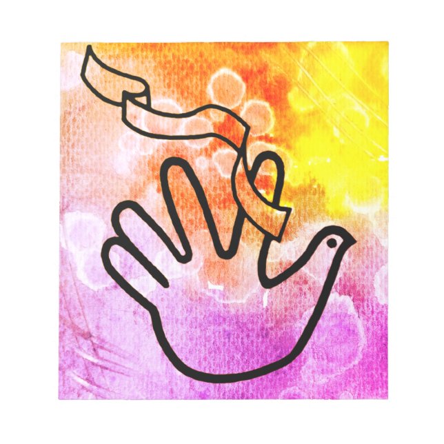 Friedenstaube mit Verband Notepad (Front)