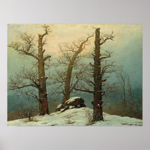 Friedrich - Cairn In Snow Poster