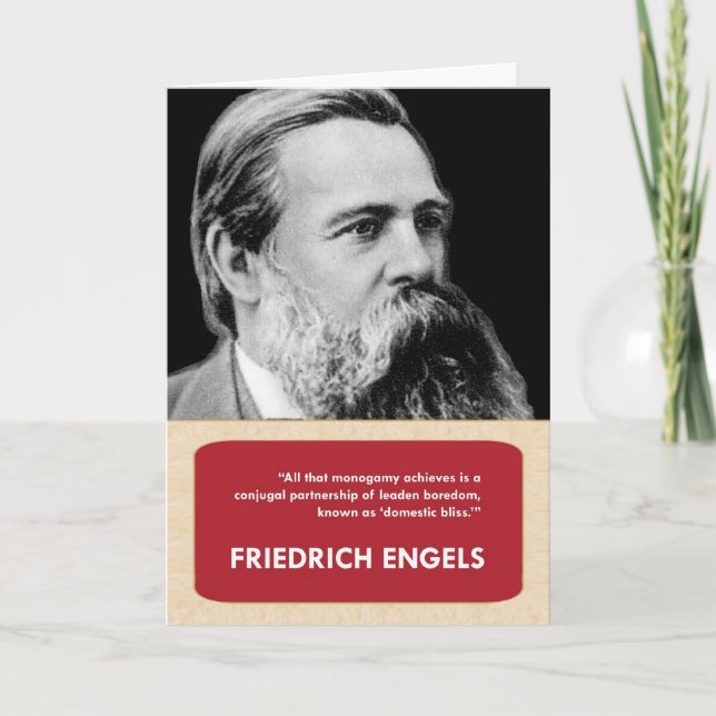 Friedrich Engels Anti-Valentine's Day Card (Front)