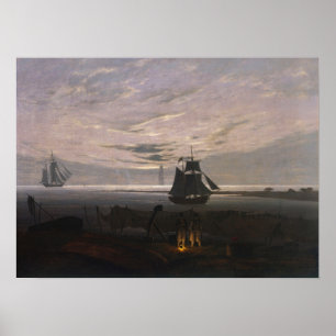 Friedrich - Evening At Ostseestrand Poster