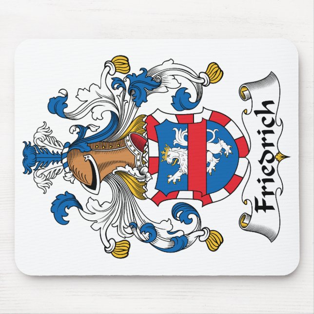 Friedrich Family Crest Mouse Mat (Front)