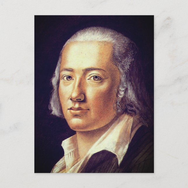 Friedrich Hölderlin by Franz Carl Hiemer, 1792 Postcard (Front)